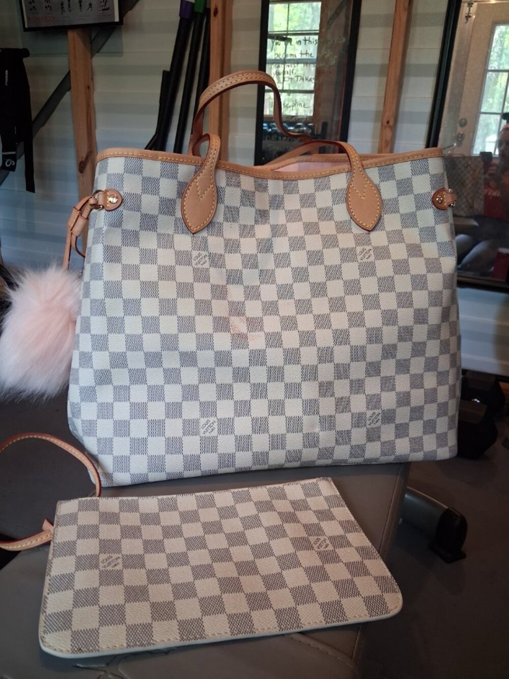 Louis Vouitton bag & wristlet